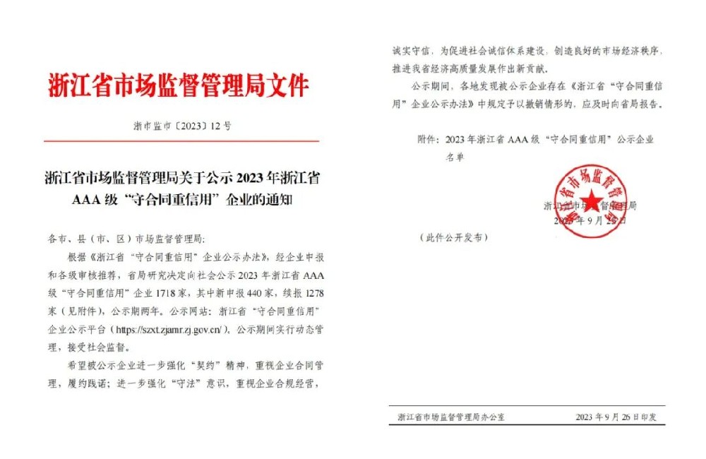 东升国际家具喜获AAA级“守条约重信用”企业声誉称呼